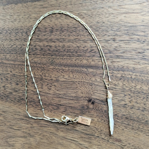 🌟LAST 1🌟Boutique Pearl Wand Gold-Plated Boho Necklace - Picture 3 of 5